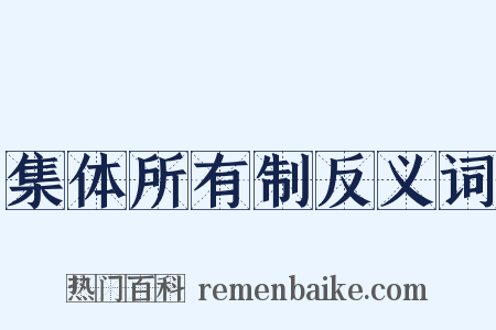 集体所有制反义词是什么意思的图片